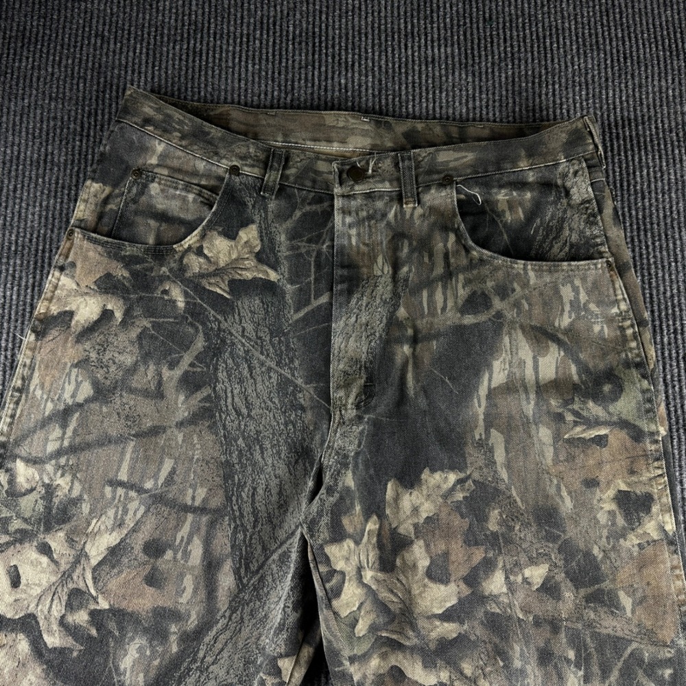 Wrangler Authentics Mens Camo Double Knee Jeans 38x34 97GRICM Real Tree Hunting - Picture 3 of 7